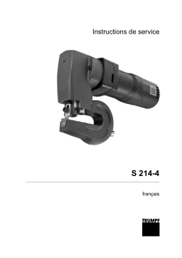 Trumpf S 214-4 Manuel utilisateur - Guide d'utilisation et d'entretien