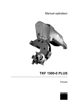 Trumpf TKF 1500-0 PLUS Manuel utilisateur