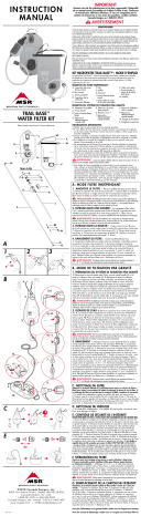 MSR Trail Base™ 4.0 L Water Filter Kit - Manuel d'utilisation | Fixfr