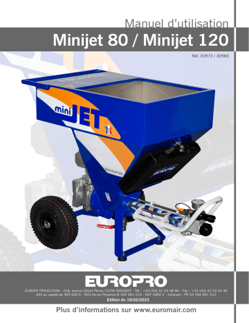 Manuel d'utilisation Minijet 80 complète | Fixfr