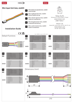 HELVAR 444D2 Mini Input Unit: Guide d'installation