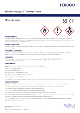 Hologic ThinPrep Stain Orange G Solution - Manuel d'Utilisation