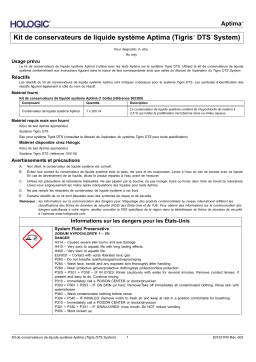 Manuel du Kit de Fluides d'Essai Aptima Hologic