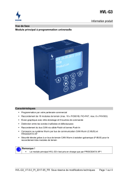 WURM HVL-G3  Information produit