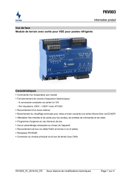 Manuel WURM FKV003 - Module de terrain pour postes réfrigérés