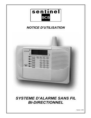 4.3.4 Arrêt zone 1 uniquement du système 2 zones. SCS Sentinel 80-50-3-5-004 | Fixfr