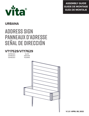 Manuel d'installation Vita Urbana Address Sign - Télécharger PDF | Fixfr