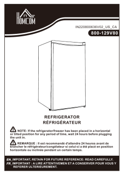 Manuel d'utilisation HOMCOM 800-129V80BK - Télécharger PDF