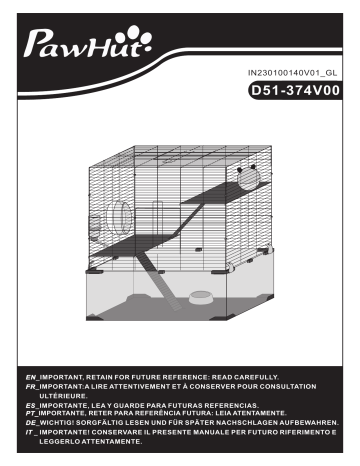 PawHut D51-374V00BK Manuel utilisateur | Fixfr