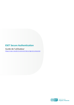 ESET Secure Authentication 3.0 Manuel du Propriétaire