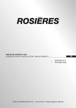 Manuel ROSIERES RHG938X MAG: Installation, Utilisation, Entretien