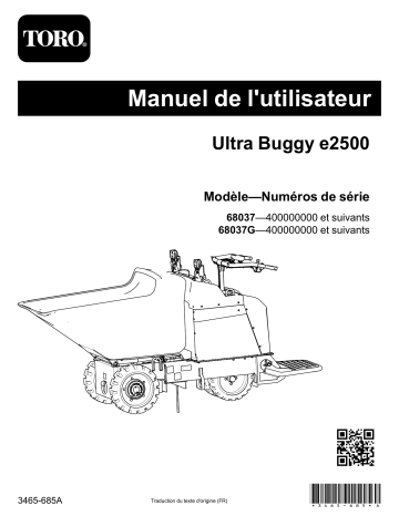 Manuel de l'utilisateur Toro Ultra Buggy e2500 | Fixfr