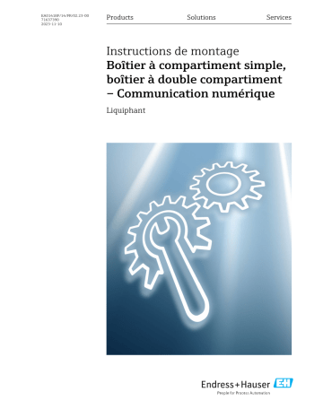 Manuel utilisateur Endres+Hauser EA Boîtier simple, Boîtier double - Communication numérique | Fixfr