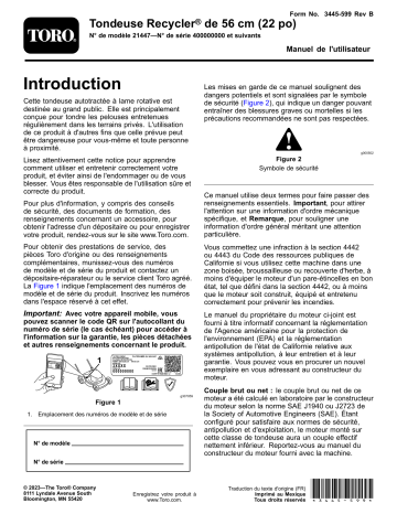 Toro 22in Recycler Lawn Mower Manuel utilisateur | Fixfr