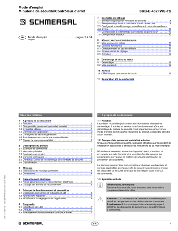 schmersal SRB-E-402FWS-TS-CC Mode d'emploi | Fixfr