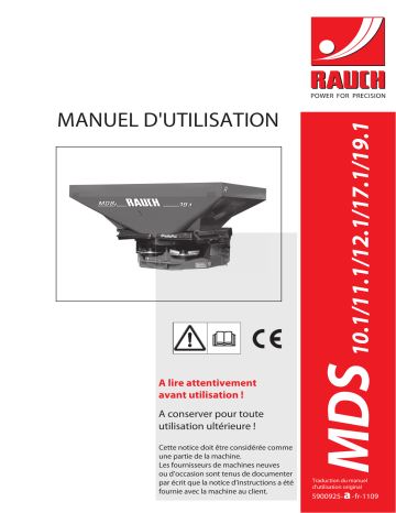 Rauch MDS 10.1 / 11.1 / 12.1 / 17.1 / 19.1 Manuel d'utilisation | Fixfr