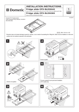 Manuel d'installation du système de glissière pour réfrigérateur Dometic CFX-SLD3540_CFX-SLD5065_2016