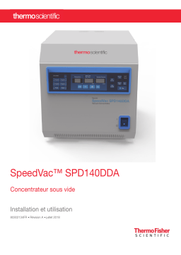 Manuel d'utilisation du concentrateur sous vide SpeedVac SPD140DDA