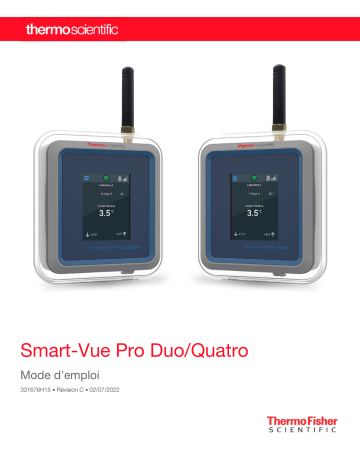 Manuel Smart-Vue Pro Duo et Quatro - Thermo Fisher Scientific | Fixfr
