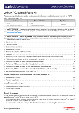 VetMAX C. burnetii Feces Kit - Mode d'emploi