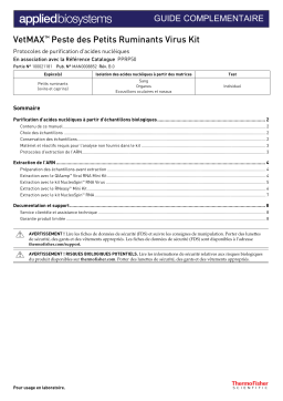 Mode d'emploi VetMAX Peste des Petits Ruminants Virus Kit