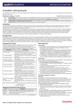 Thermo Fisher Scientific PrioCHECK CSFV Ag Strip Kit Mode d'emploi