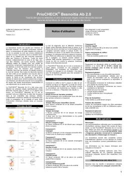 Thermo Fisher Scientific PrioCHECK Besnoitia Ab 2.0 serum plasma bovine 7610530 Mode d'emploi