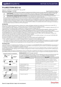 Thermo Fisher Scientific PrioWESTERN BSE Kit Mode d'emploi