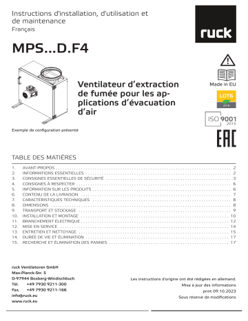 Ruck MPS 225 D2 F4 30 Manuel du propriétaire | Fixfr