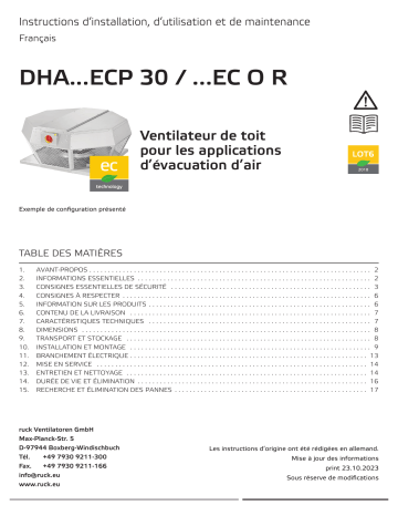 DHA 400 ECP 30 | DHA 560 ECP 30 | DHA 250 ECP 40 | DHA 500 ECP 30 | DHA 630 ECP 40 | DHA 450 ECP 30 | DHA 450 EC O R 01 | DHA 400 EC O R 01 | DHA 220 EC O R 01 | DHA 280 ECP 30 | Ruck DHA 355 ECP 30 Manuel du propriétaire | Fixfr