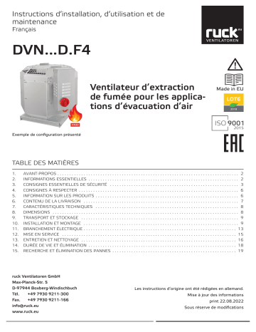 Manuel du propriétaire Ruck DVN 280 D2 F4 30 - Ventilateur de toit | Fixfr