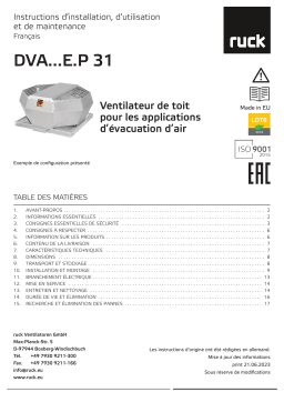 Manuel Ruck DVA 355 E4P 31 - Ventilateur de Toit