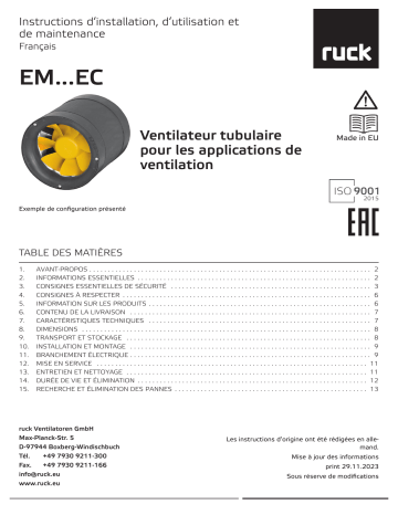 Ruck EM 150 EC 02 - Manuel du propriétaire | Fixfr