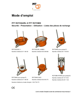 PFT RotoMix Manuel utilisateur - Télécharger PDF