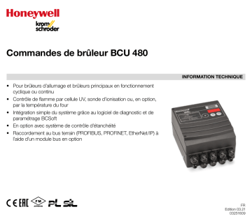 Kromschroder BCU 480 Fiche Technique | Fixfr