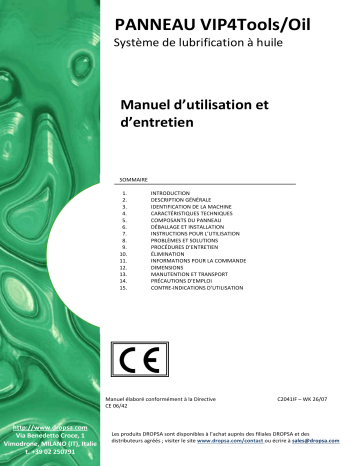 DROPSA VIP4Tools/Oil Manuel du propriétaire | Fixfr
