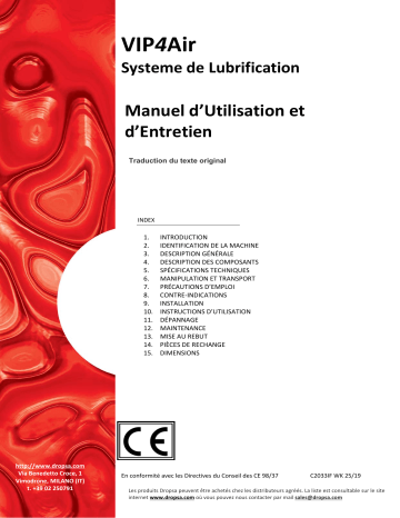 DROPSA VIP4Air Manuel du propriétaire - Télécharger et Lire en Ligne | Fixfr