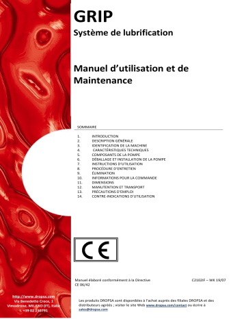 Manuel DROPSA Grip: Systèmes de lubrification air/huile | Fixfr