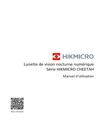Manuel utilisateur HIKMICRO CHEETAH Scope - Vision nocturne numérique | Fixfr