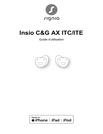 Mode d'emploi Signia Insio C&G 7AX ITC | Téléchargement PDF | Fixfr