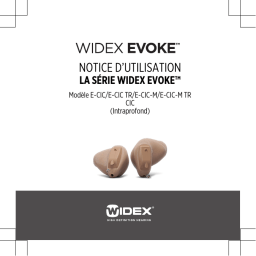 Manuel d'utilisation Widex EVOKE E-CIC 100