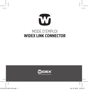 Widex LINK CONNECTOR Mode d'emploi | Fixfr