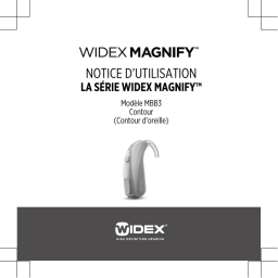 Widex MAGNIFY MBB3 M03 - Mode d'emploi