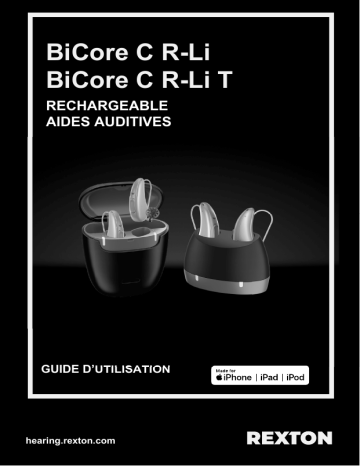 Manuel d'utilisation REXTON BiCore C R-Li T - Aide auditive rechargeable | Fixfr