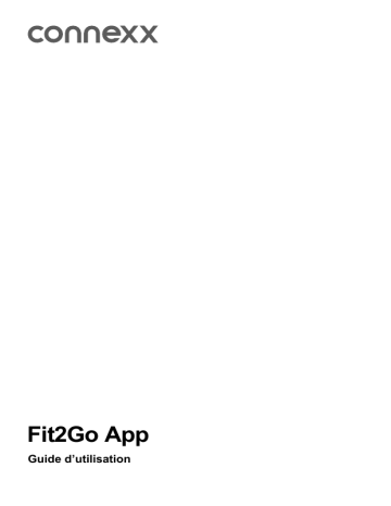 connexx Fit2Go App Manuel d'Utilisation | Fixfr