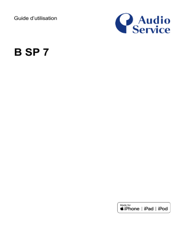 AUDIOSERVICE B SP 7.3 Mode d'emploi | Fixfr