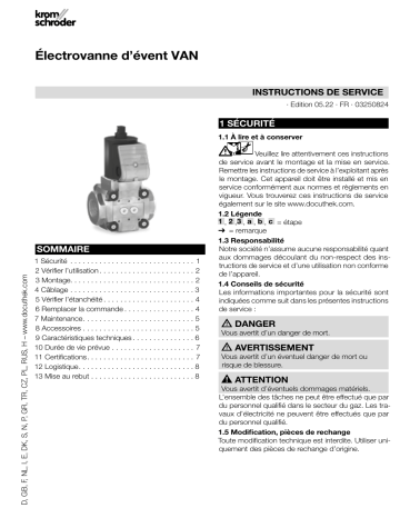 Kromschroder Van Mode d'emploi - Télécharger Manuel  PDF | Fixfr