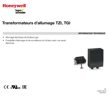 Kromschroder TZI, TGI Fiche Technique: Installation et Utilisation | Fixfr