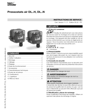 Manuel Kromschroder DL..H, DL..N - Télécharger PDF | Fixfr