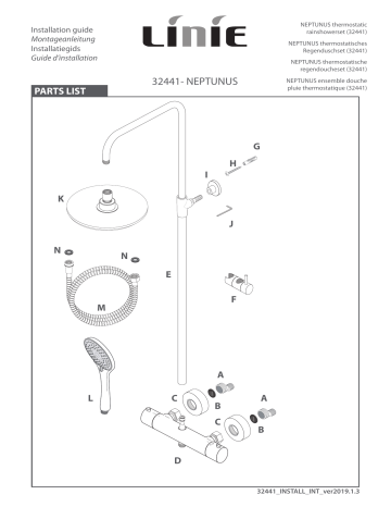 Guide d'installation - Douche thermostatique Linie 69497 | Fixfr